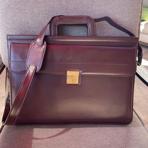 VTG Heritage Portfolio Document Holder Briefcase Messenger Shoulder Bag Ox Blood